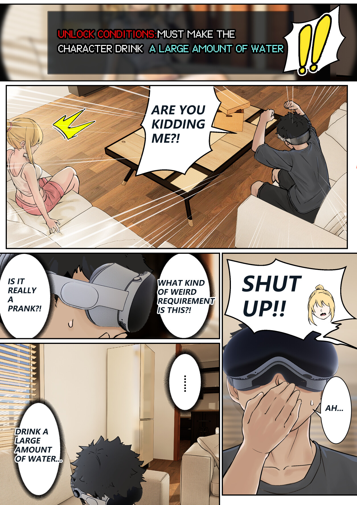 Hentai Manga Comic-My AR glasses can see various stats about my foster sister?!-Read-11